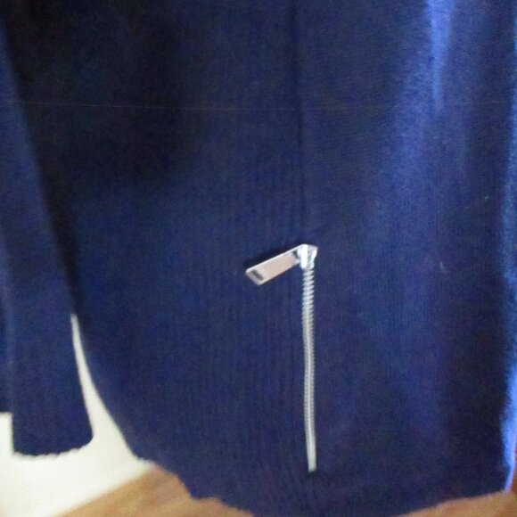 Lauren Ralph Lauren Women's Full Zip Cardigan, Long Sleeve,  Navy Blue, Size 2X - Picture 4 of 15